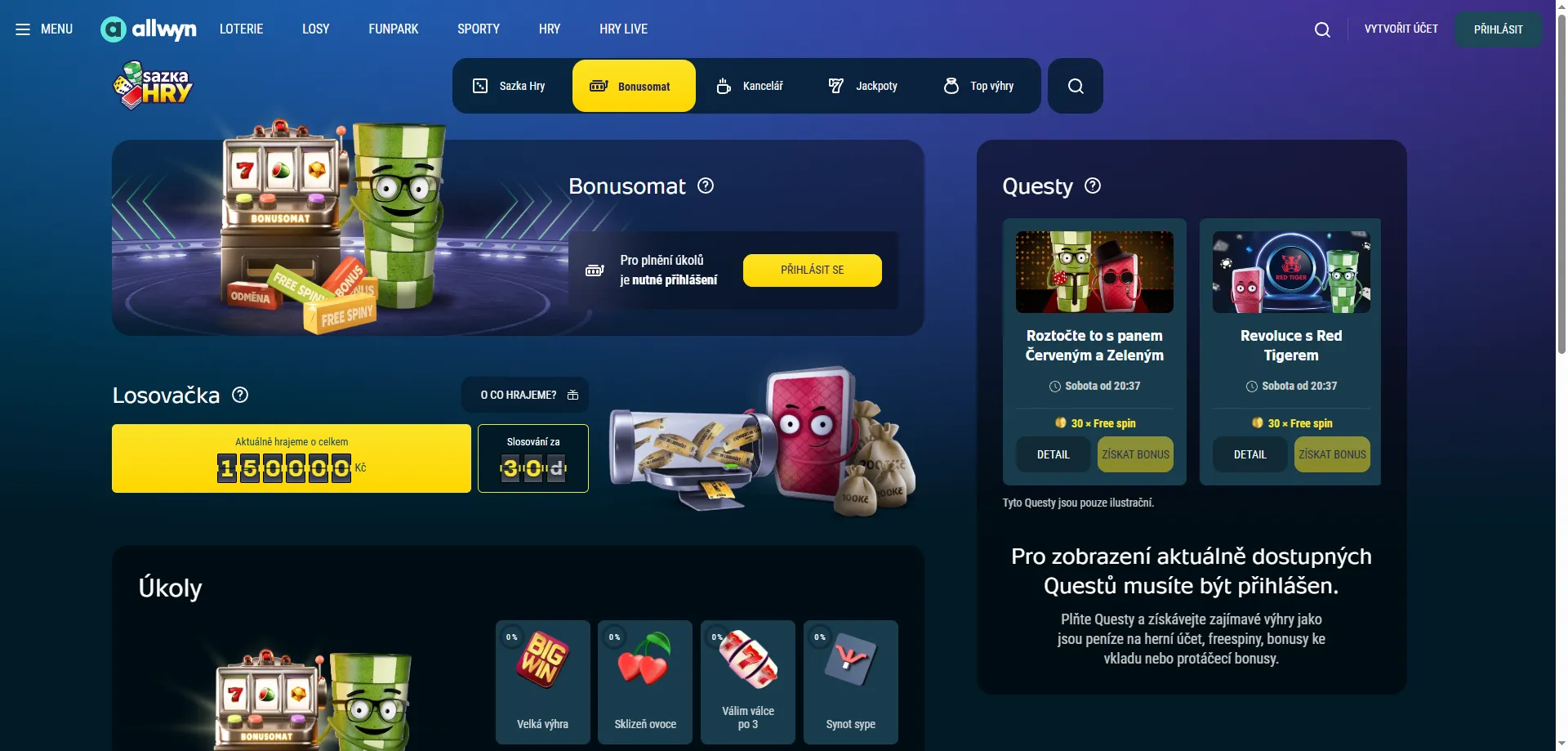 Sazka Casino bonusový kód a uvítací nabídky 2026 — přehled