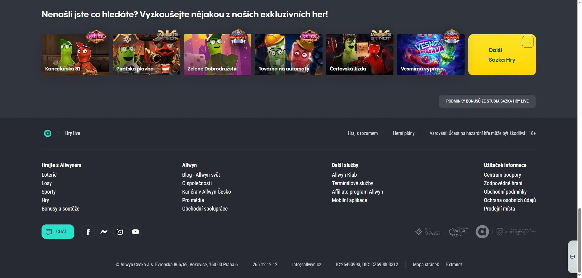 Sazka Casino platební metody – vklad a výběr výher